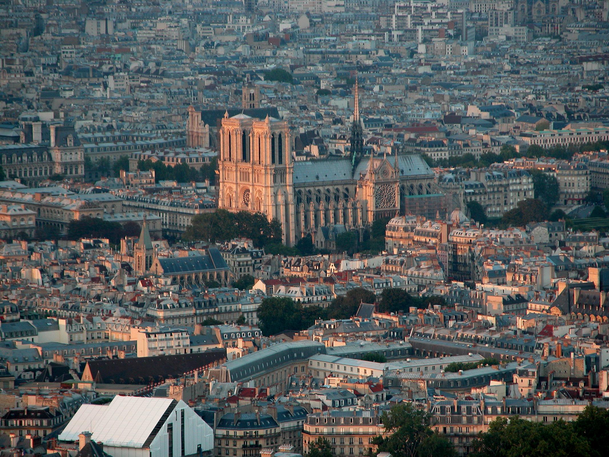 Paris 02 Notre Dame At Sunset From Montparnasse Tower 